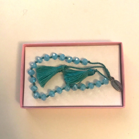 Glass beads bracelet. Pastel blue. NWT - Picture 1 of 3